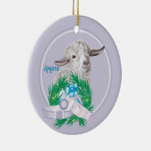 Angora Goat Wreath Keramik Ornament (Rechts)
