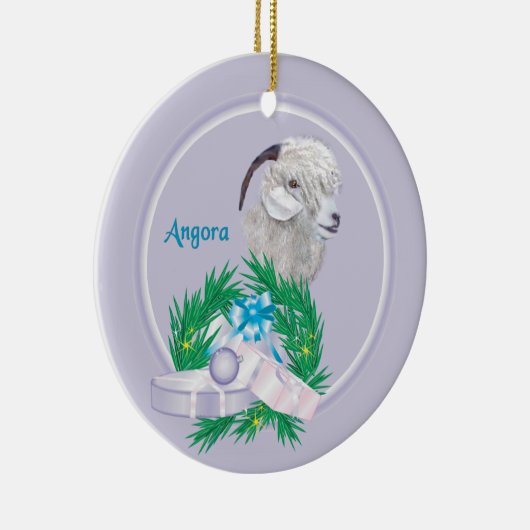 Angora Goat Wreath Keramikornament (Rechts)