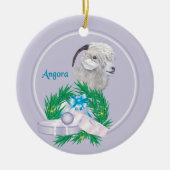 Angora Goat Wreath Keramikornament (Vorne)