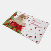 Angora Happy Holidays Fußmatte (Schrägansicht)