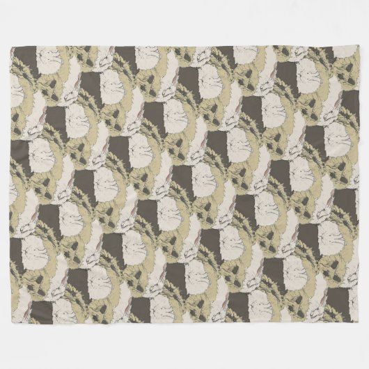 Angora-Kaninchen Fleecedecke (Vorderseite (Horizontal))