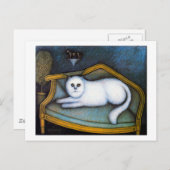 Angora-Katze, Morris Hirshfield Postkarte (Vorne/Hinten)