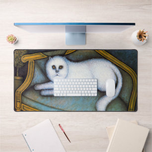 Angora-Katze, Morris Hirshfield Schreibtischunterlage