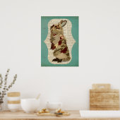 ANGORA RABBIT RETRO Art Poster (Küche)