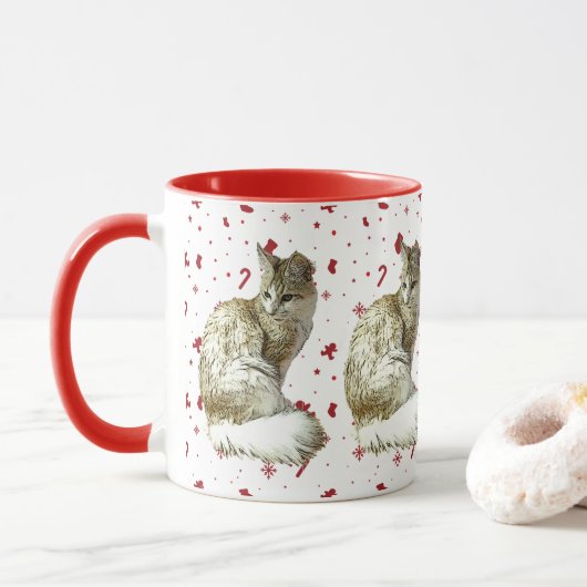 Angora Urlaub Tasse (Mit Donut)