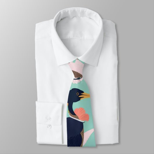 Angora Ziege Blumenfarben Muster Krawatte (Gebunden)