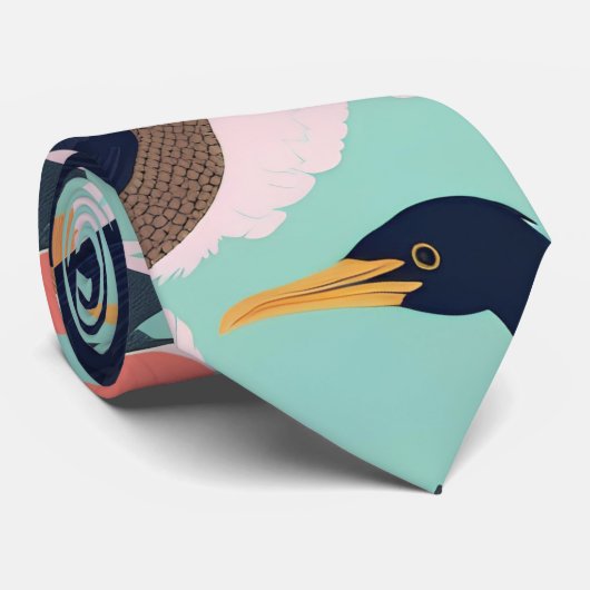 Angora Ziege Blumenfarben Muster Krawatte (Gerollt)