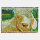 Angora-Ziege mit Ohrmarke Abstrakter Impressionism Decke (Vorderseite)
