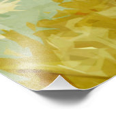 Angora-Ziege mit Ohrmarke Abstrakter Impressionism Fotodruck (Ecke)