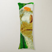 Angora-Ziege mit Ohrmarke Abstrakter Impressionism Seitenschläferkissen (Vorderseite Vertikal)