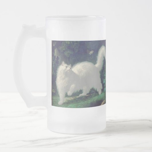 Angorakatzen-Tasse Mattglas Bierglas (Links)