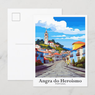 Angra do Heroismo Portugal Reisen Kunst, Dichtung Postkarte
