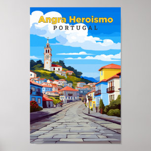 Angra Heroismo Portugal Reisen Kunst Vintag Poster