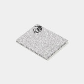 Angreifender Drache auf Silber Post-it Klebezettel (angewinkelt)