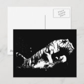 Angreifender Tiger Postkarte (Vorne/Hinten)