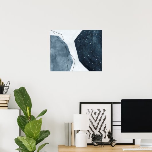 Angrenzende Abstraktion Poster (Heimbüro)