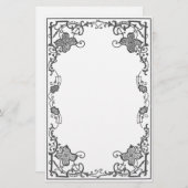 Angrenzende Rose (Schnee) Briefpapier (Vorne/Hinten)