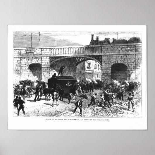 Angriff auf das Gefängnis Van in Manchester Poster (Vorne)