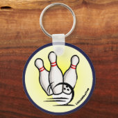 Angriff auf den Bowling Buttons Schlüsselanhänger (Vorderseite)