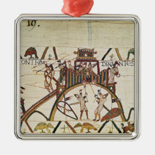 Angriff auf der Stadt von Dinan Silbernes Ornament