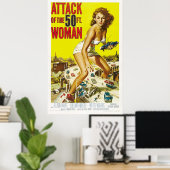 Angriff auf die 15-Fuß-Frau Poster (Heimbüro)