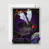 Angriff auf die Fliege Postkarte (Vorne/Hinten)