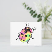 Angriff auf die psychedelische Ladybug Postkarte (Stehend Vorderseite)