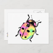 Angriff auf die psychedelische Ladybug Postkarte (Vorne/Hinten)