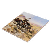 "Angriff auf einen Wagenzug" von Charles M. Russel Fliese (Seite)