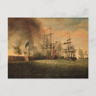 Angriff auf Fort Moultrie Postkarte