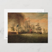 Angriff auf Fort Moultrie Postkarte (Vorne/Hinten)