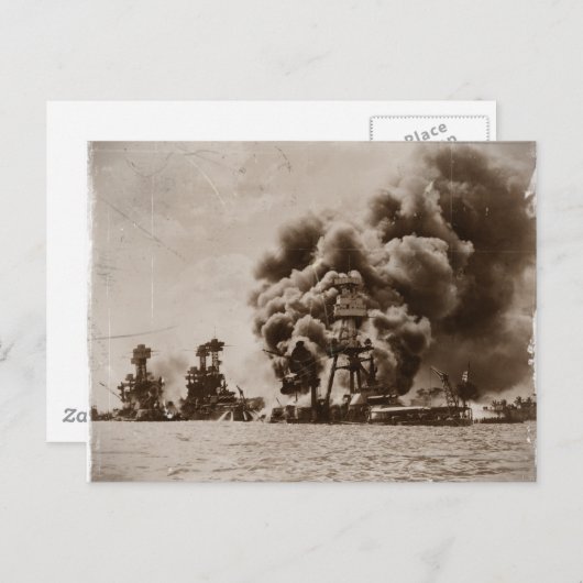Angriff auf Pearl Harbor Postkarte (Vorne/Hinten)