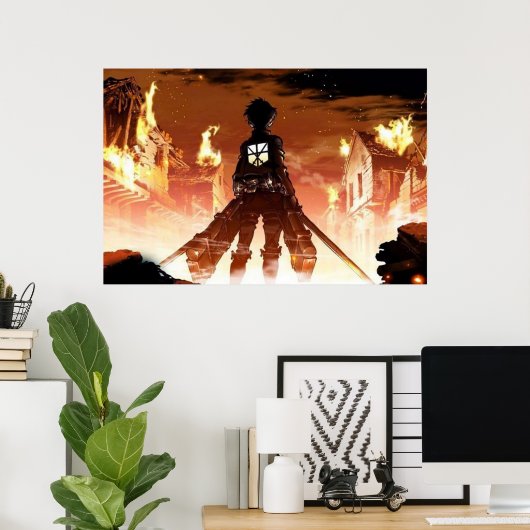 Angriff auf Titan-Anime-Bests Poster (Heimbüro)