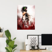 Angriff auf Titan Eren Poster (Heimbüro)