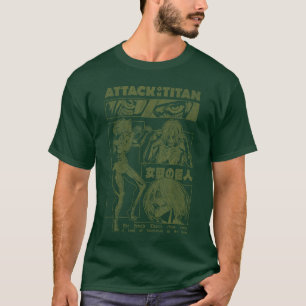 Angriff auf weibliche Anime-Notfall-Collage T-Shirt