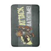 Angriff Bathtime! Sci-fi Marine Ginger Cat Cartoon Badematte (Vorderseite Vertikal)