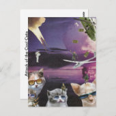 Angriff der Coolen Katzen auf der Postkarte (Vorne/Hinten)