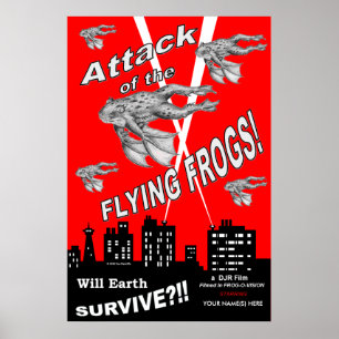 Angriff der fliegenden Frösche Poster
