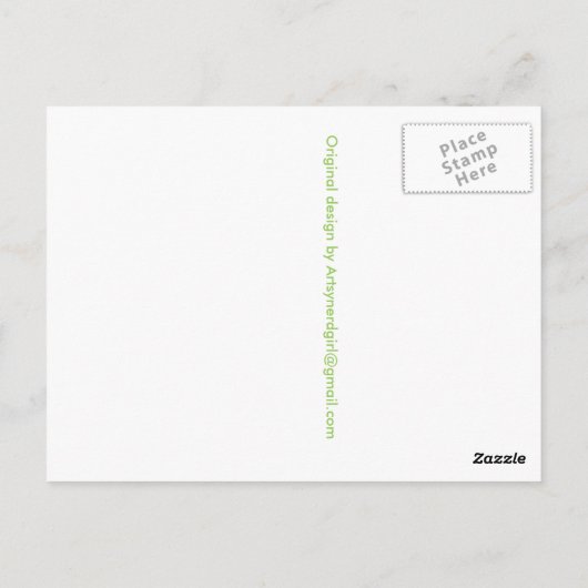 "Angriff der Gnome" Postkarte (Rückseite)