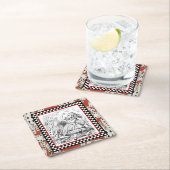 Angriff der Karten 1 Rechteckiger Pappuntersetzer (Vor Ort)