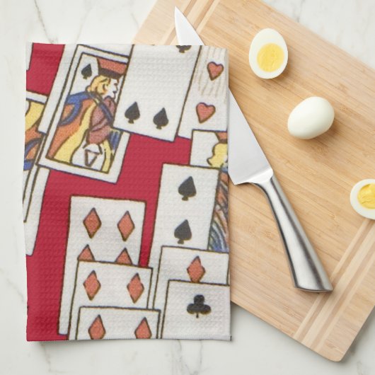 Angriff der Karten 4 Geschirrtuch (Viertel Falte)