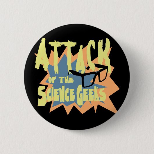 Angriff der Science-Geeks Button (Vorderseite)