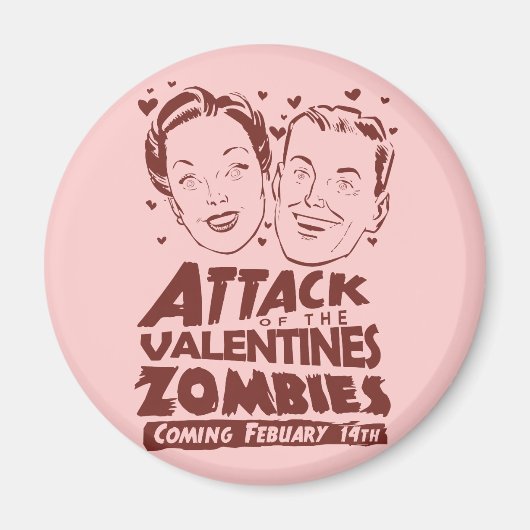 Angriff der Valentine Zombies Magnet (Vorne)