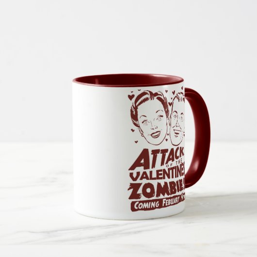 Angriff der Valentinsgruß-Zombies Tasse (VorderseiteRechts)