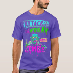 Angriff der Veganen Zombies Vegetarisches Hallowee T-Shirt