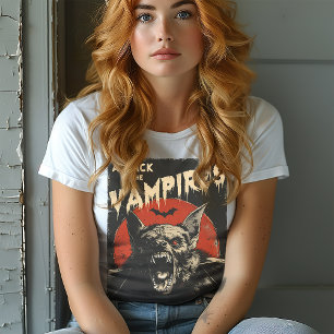 Angriff der Vintagen Vampires-Rockabilly T-Shirt