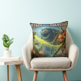 Angriff des Kolosses Retro-Monster-Film-Wurf c Kissen
