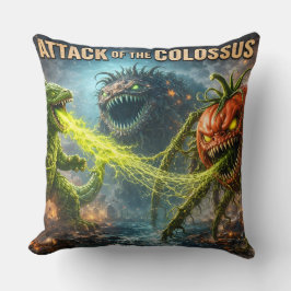 Angriff des Kolosses Retro-Monster-Film-Wurf c Kissen