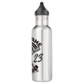Angriff des personalisierten Lacrosse Player-Sport Edelstahlflasche (Rechts)