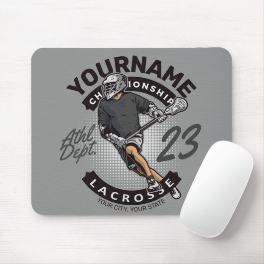 Angriff des personalisierten Lacrosse Player-Sport Mousepad (Mit Mouse)